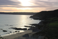 Sunset over Hemmick Beach